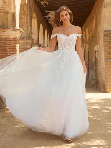 Harlem Maggie Sottero Wedding Dress Ballgown aline princess off shoulder dress