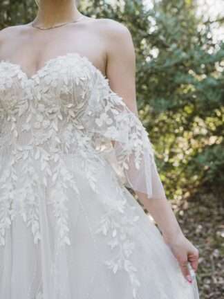 Isla D3529 Boho floral 3d floral lace wedding dress Essense of Australia Chameleon Bride Bournemouth Dorset