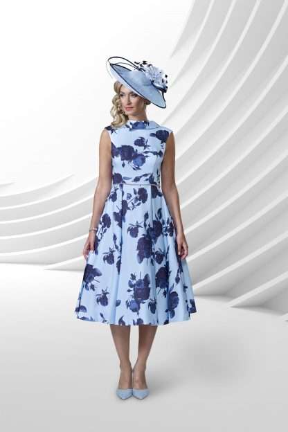 VO6419 Veromia Mother of the Bride and Groom print dress