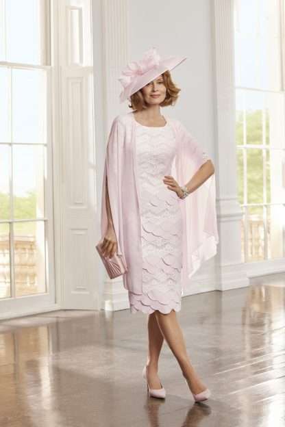 71128C Condici Mother of the Bride Groom Dress and floaty chiffon jacket. Curvy plus size mums