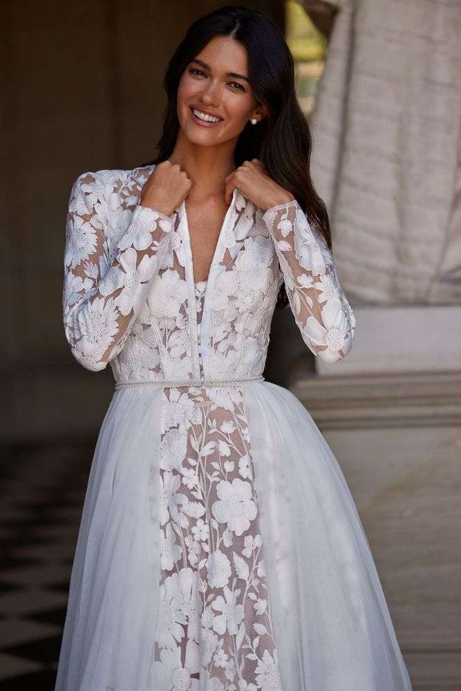 Blair jacket Milla Nova lorenzo Rossi Wedding Dress Dorset