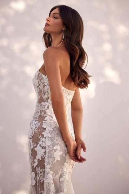 Dulcinea Milla Nova Stars in White wedding dress. Chameleon Bride Bournemouth Dorset