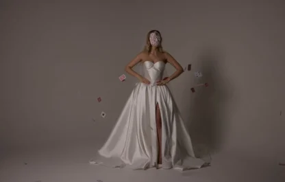 Queen of Hearts by Verander West. Corset and ballgown skirt wedding dress separates. Chameleon Bride Bournemouth Dorset